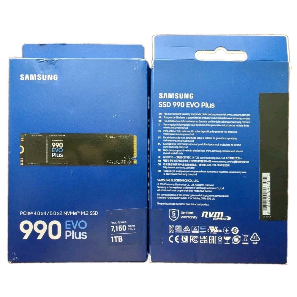 *New* Samsung 1TB 990 EVO Plus PCIe 5.0 x2 4.0 x4 M.2 Internal SSD 100% Health